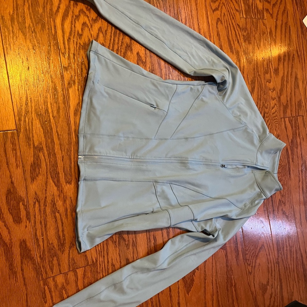 Light Blue Zip-Up Jacket